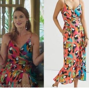 Farm Rio Toucan Wrap Dress Size M